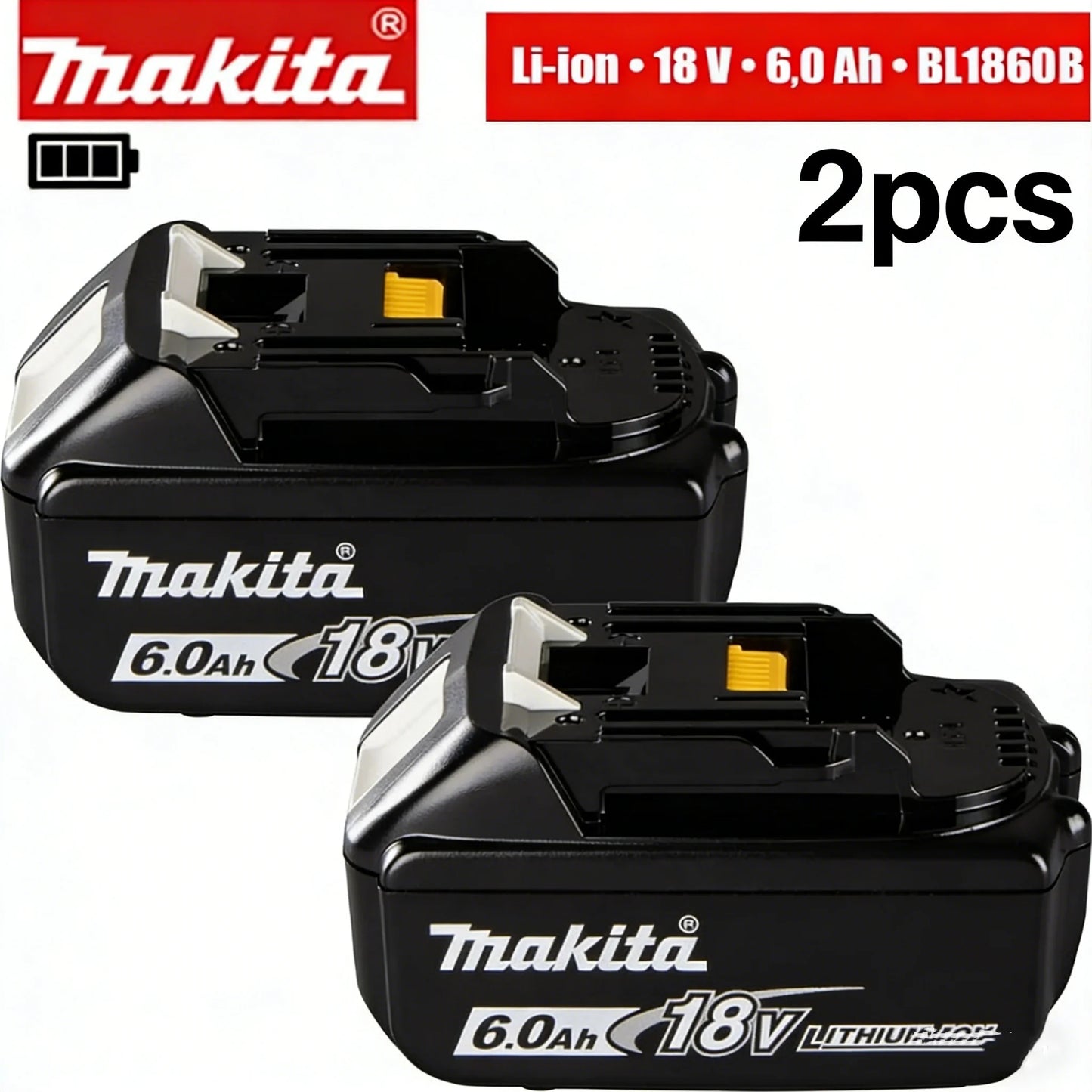 Original makita accessories 6Ah for Makita 18V Battery BL1830B BL1850B BL1850 BL1840 BL1860 BL1815 Replacement Lithium Battery