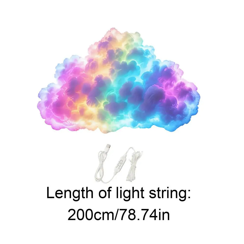 3D LED Thunder Cloud Lamp USB Powered Music Rhythm Night Light for Bedroom Desktop Gaming Room Decor Mood Lighting Gift