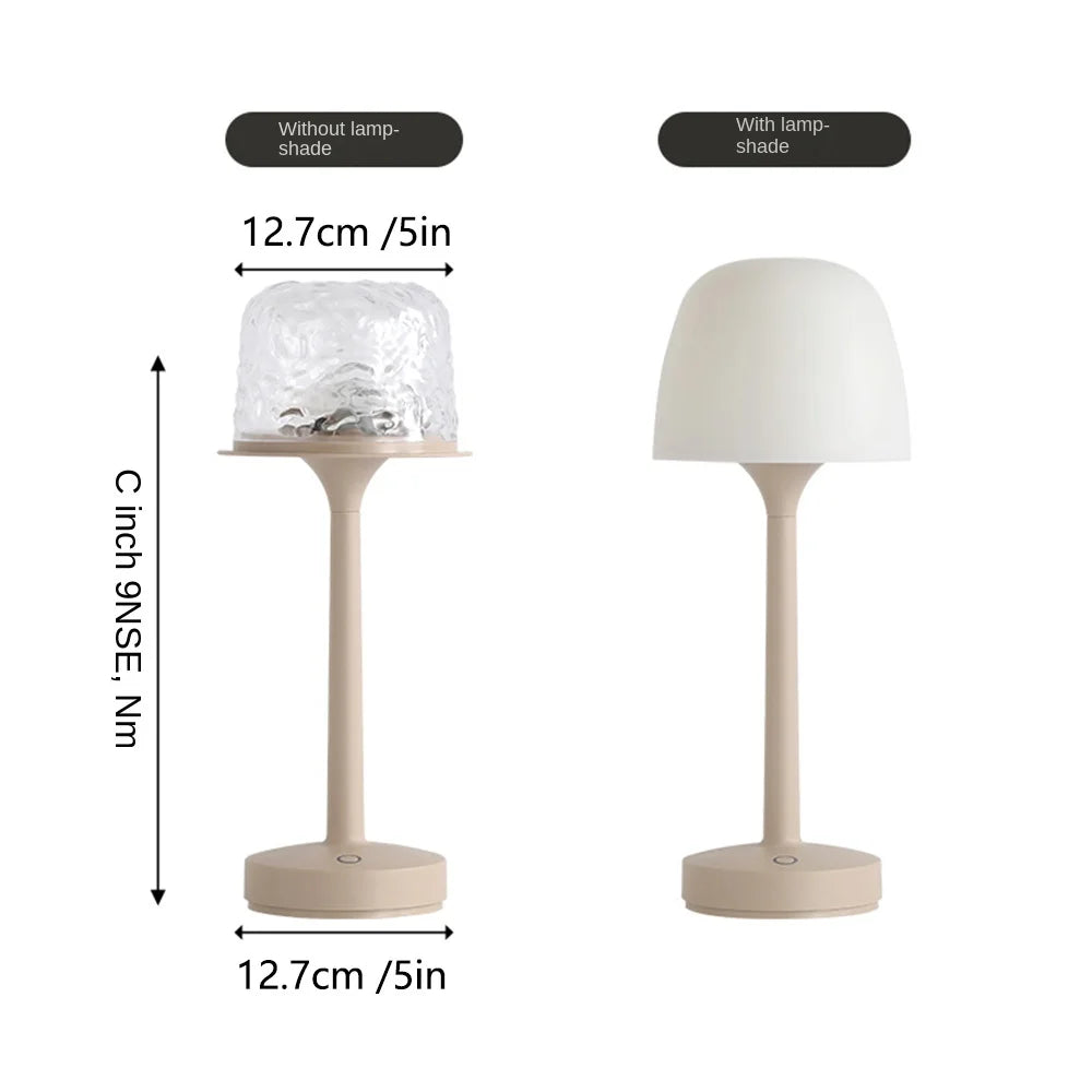High Footed LED Atmosphere Desk Lamp Water Ripple Romantic Projection Night Light Non-slip Bottom RGB Color Changing