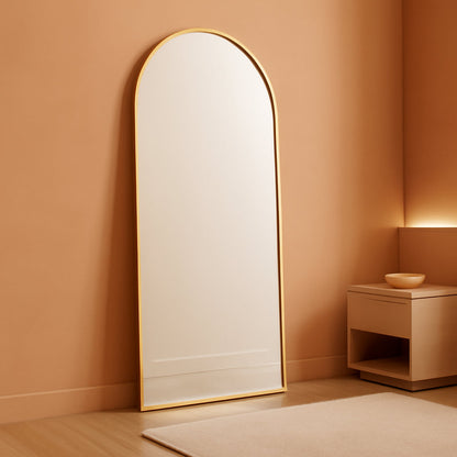 Seventy One Inch Arched Full Length Mirror Tempered Glass