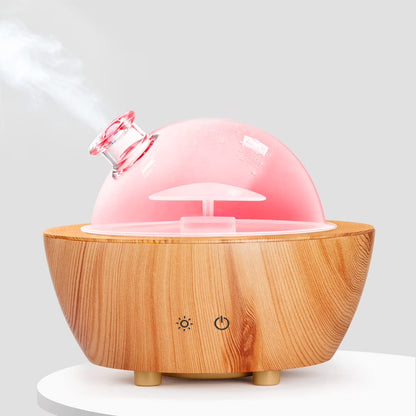 Wood Grain Base 280Ml 20 Sq Meters Aromatherapy Cool Mist Humidifier, Multiple