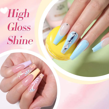 Makartt Pastel Gel Nail Polish Set 6 Colors 15ML One N'Done Spring Summer Baby Blue Green Yellow Purple Red Soak Off UV LED