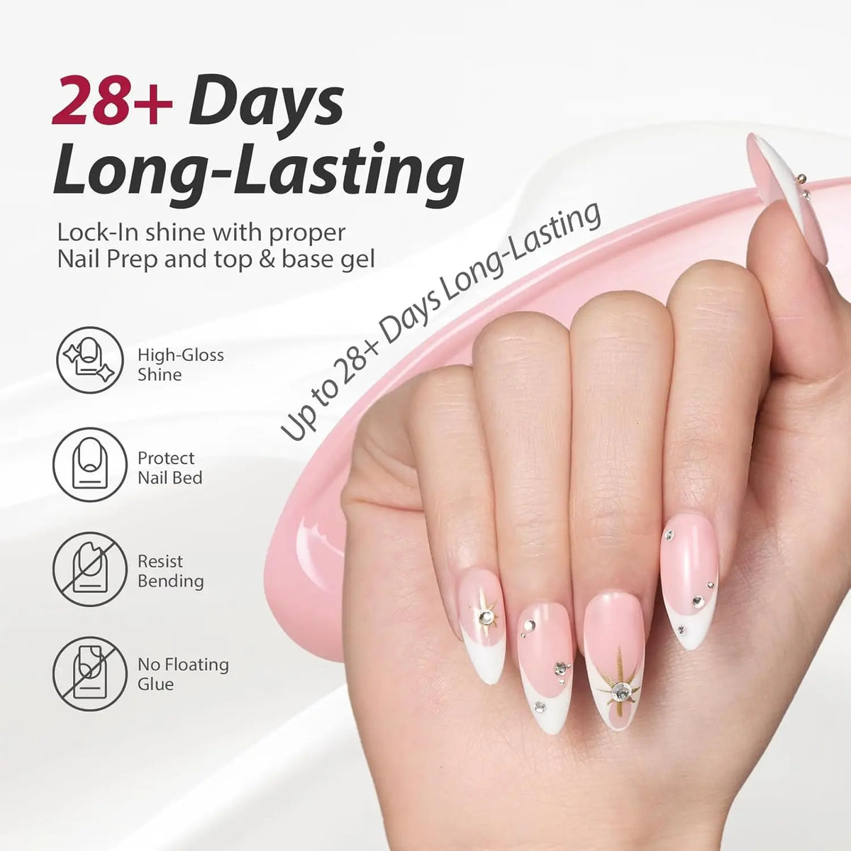 Makartt 6 Colors Gel Nail Polish Set 15ml Jelly Sheer Pink Nude White Red One N'Done Soak Off UV Nail Art Manicure Salon DIY