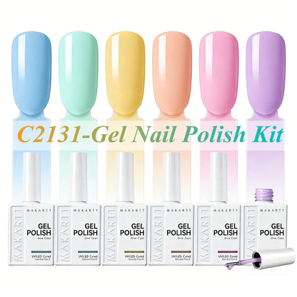 Makartt 6 Colors Cat Eye Gel Nail Polish Set, Magnetic Nail Art Gel Kit Soak Off UV LED Lamp Required Manicure Tools For Women