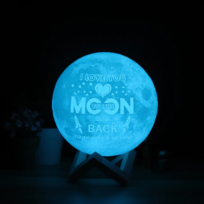 Customized Personality 3D Printing Moon Novelty Light Lunar USB Charging Night Lamp Touch/Remote 2/16 Colors Moonlight