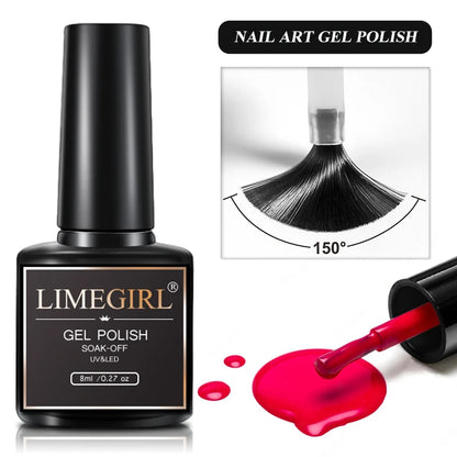 LIMEGIRL Nail UV Gel Polish Set With UV Lamp And Drill Machine Base&Top Coat for Manicure Gel Nail Polish Soak Off Acrylic Kit