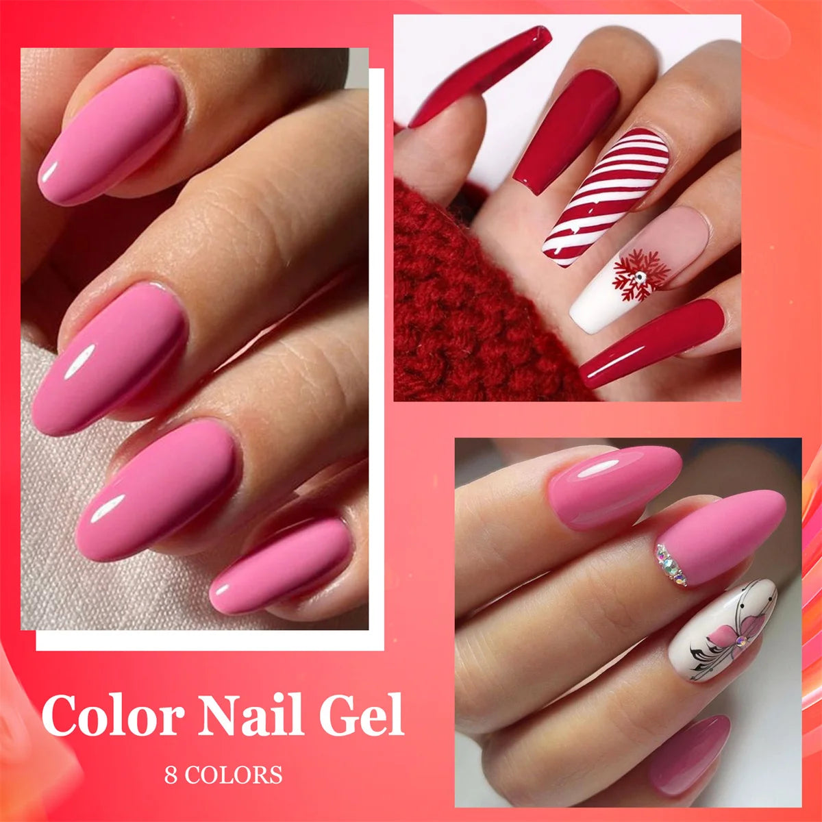 6pcs Gel Nail Polish Set HEMA TPO FREE Semi Permanent Soak Off UV Gel Varnish Nail Art Decoration Summer Nails DIY Nail Supplies