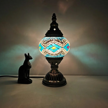 Mosaic Table Lamp Vintage Art Deco Handcrafted Lamparas De Mesa Mosaic Glass Bed Light Lamparas Con Mosaicos Night Lights
