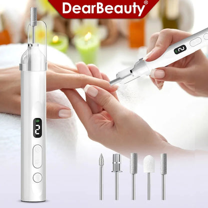 Electric Nail Drill with UV Light 13800 RPM Professional Electric Nail File Kit for Acrylic Gel Nails Manicure Pedicure Home Use