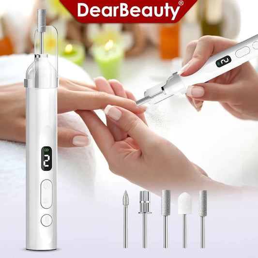 Electric Nail Drill with UV Light 13800 RPM Professional Electric Nail File Kit for Acrylic Gel Nails Manicure Pedicure Home Use