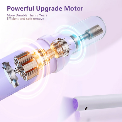 2-In-1 Cordless Electric Nail Drill File With Flash Cure Light Stepless Speed Control For Acrylic Gel Dip Powder Nails Portable Travel Manicure Pedicure Kit For Home DIY Beginners