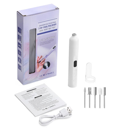 Electric Nail Drill with UV Light 13800 RPM Professional Electric Nail File Kit for Acrylic Gel Nails Manicure Pedicure Home Use