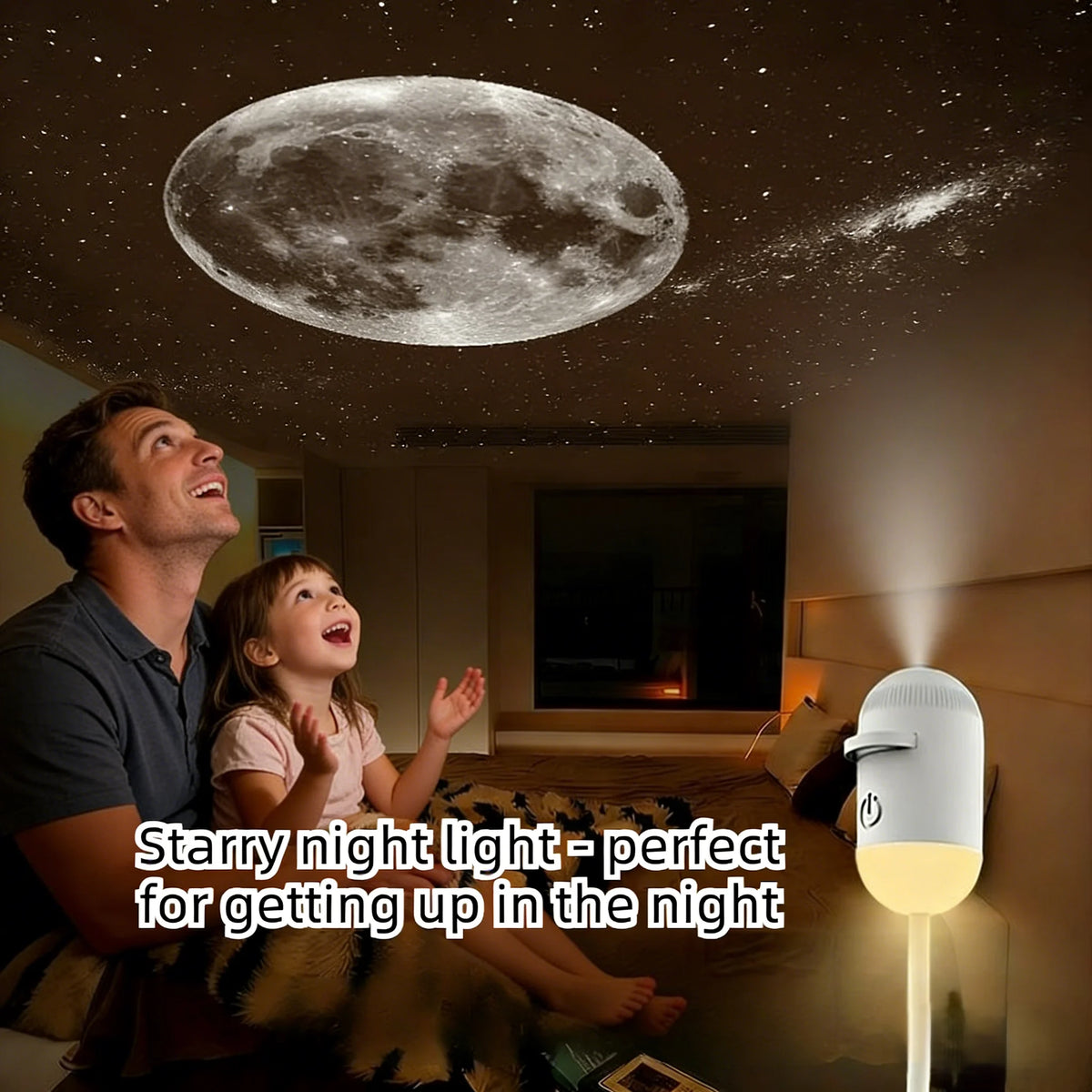 2-in-1 Mini Galaxy Star Projector Night Light – Starry Sky Ambient Lamp, Perfect Gift for Kids, Ideal for Bedroom Sleep