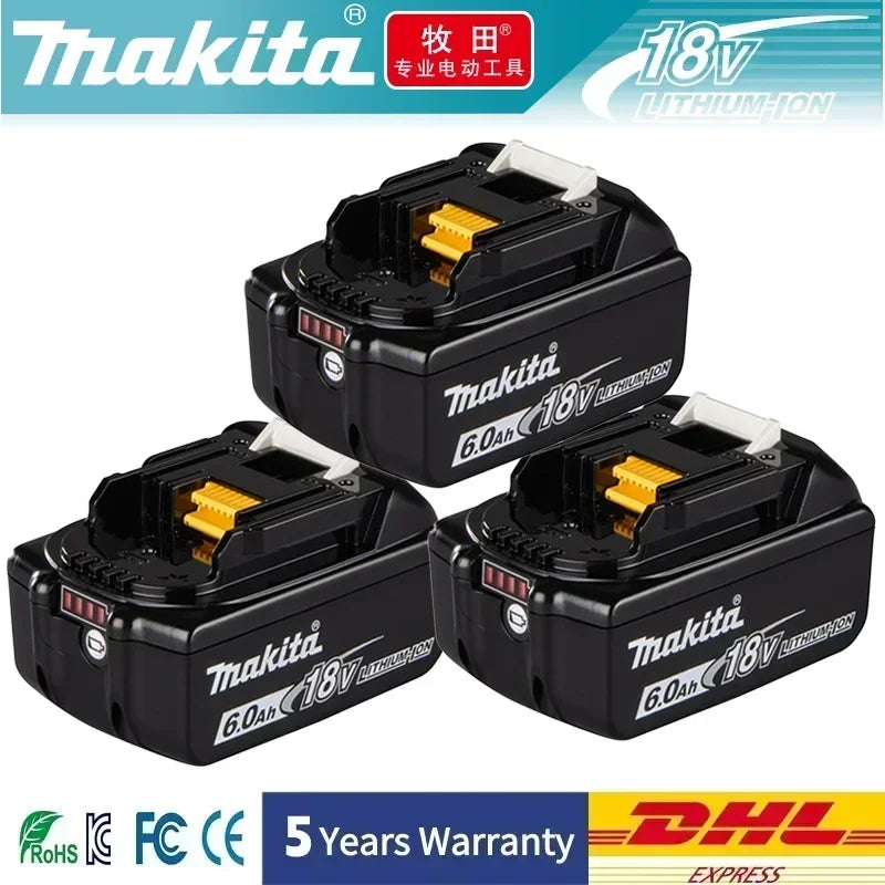 Original makita accessories 6Ah for Makita 18V Battery BL1830B BL1850B BL1850 BL1840 BL1860 BL1815 Replacement Lithium Battery