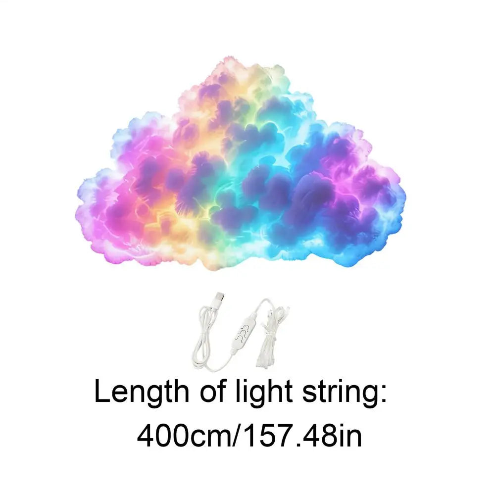 3D LED Thunder Cloud Lamp USB Powered Music Rhythm Night Light for Bedroom Desktop Gaming Room Decor Mood Lighting Gift