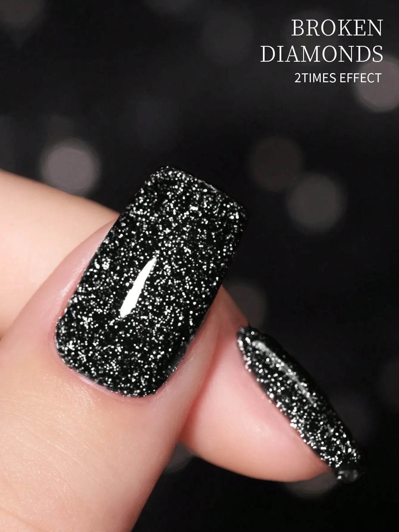 15ml Black Broken Diamond Christmas Nails Autumn And Winter Gel Nail Polish Adhesive Burst Flash Maillard Broken Diamond Adhesiv