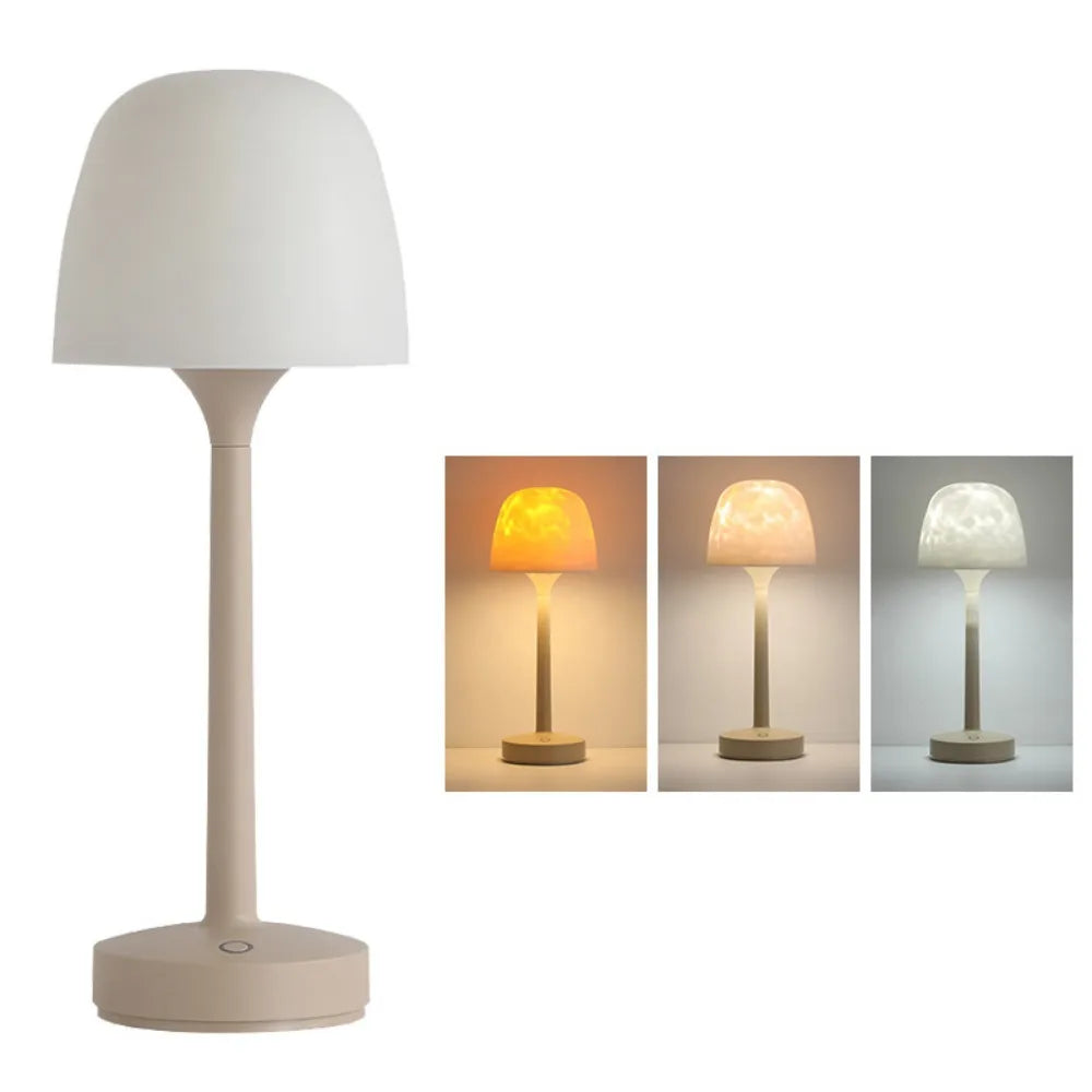 High Footed LED Atmosphere Desk Lamp Water Ripple Romantic Projection Night Light Non-slip Bottom RGB Color Changing