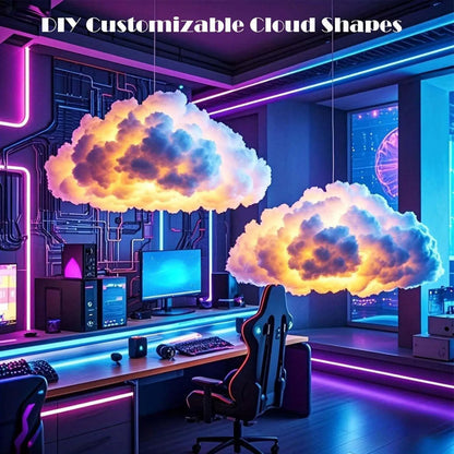 3D LED Thunder Cloud Lamp USB Powered Music Rhythm Night Light for Bedroom Desktop Gaming Room Decor Mood Lighting Gift