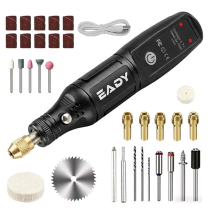 Mini Electric Drill USB Rechargeable Cordless Engraving Pen Dremel Tools Rotary Tool Cordless Hand Drill Mini Polisher for Hand