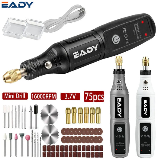 Mini Electric Drill USB Rechargeable Cordless Engraving Pen Dremel Tools Rotary Tool Cordless Hand Drill Mini Polisher for Hand