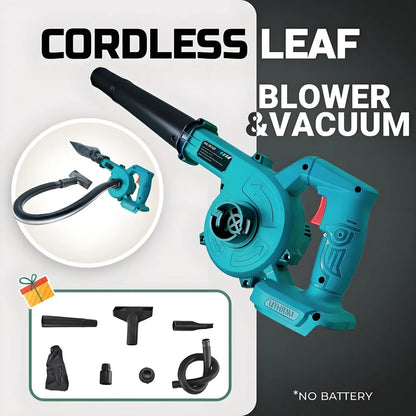 Cordless 2 in 1 Air Blower & Vacuum Cleaner, Leaf Dust Collector for Car, Computer, Garden, Compatible with Makita 18V/21V