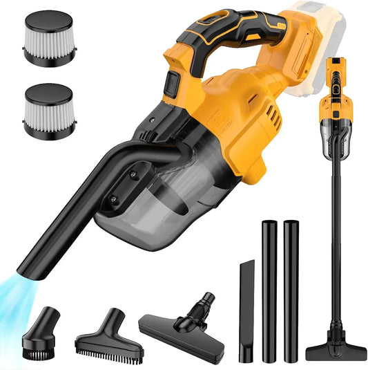 Cordless Vacuum for Dewalt 20V Battery, Portable Handheld Vacuum Cleaner with 2 HEPA Filter, 4 Multi Nozzle, Home Dust Cleaner