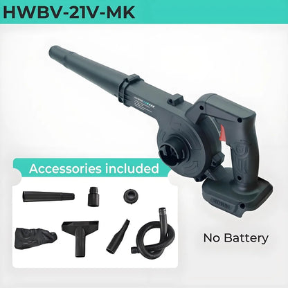 Cordless 2 in 1 Air Blower & Vacuum Cleaner, Leaf Dust Collector for Car, Computer, Garden, Compatible with Makita 18V/21V
