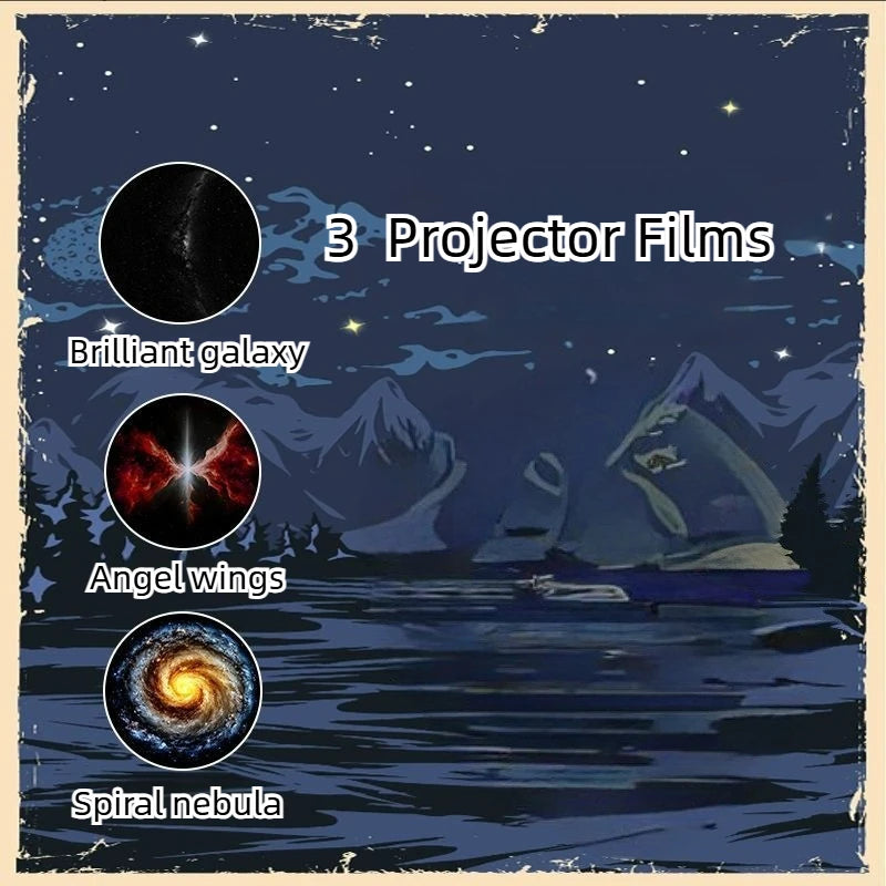 2-in-1 Mini Galaxy Star Projector Night Light – Starry Sky Ambient Lamp, Perfect Gift for Kids, Ideal for Bedroom Sleep