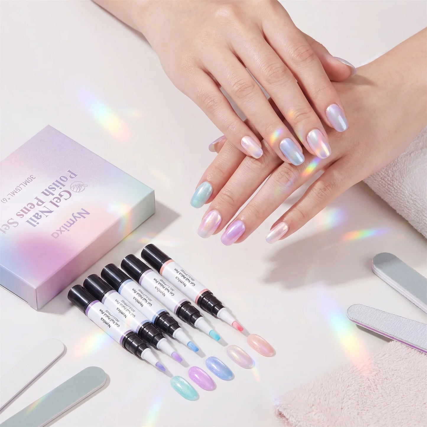 3in1 Gel Nail Polish Pens Set Multi Color No Base Top Coat Needed Quick Dry Long Lasting Easy DIY for Beginners Home Manicure