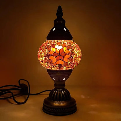 Mosaic Table Lamp Vintage Art Deco Handcrafted Lamparas De Mesa Mosaic Glass Bed Light Lamparas Con Mosaicos Night Lights