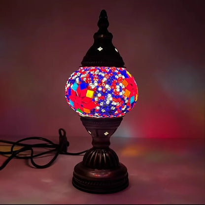 Mosaic Table Lamp Vintage Art Deco Handcrafted Lamparas De Mesa Mosaic Glass Bed Light Lamparas Con Mosaicos Night Lights