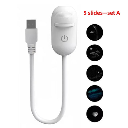 36 Slides Rotatable Galaxy Starry Sky Projector Portable Car Home Decor 2-in-1 Wiring-free Led Atmosphere Lamp Kids Adult Gifts