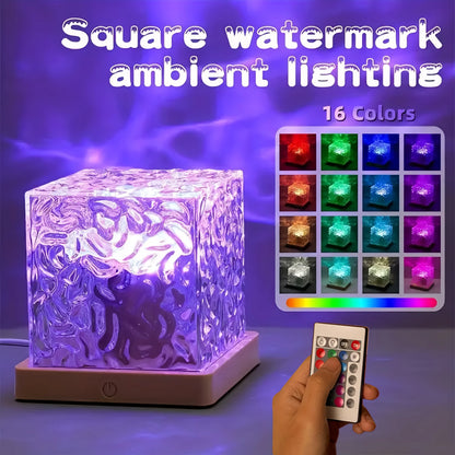 LED Water Ripples Lamp Galaxy Projector Night Light with Remote Control USB Powered A Mood Light Perfect for Home Room Decor