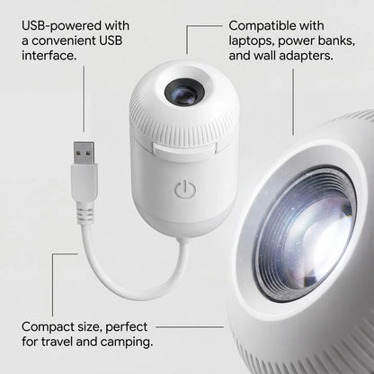 36 Slides Rotatable Galaxy Starry Sky Projector Portable Car Home Decor 2-in-1 Wiring-free Led Atmosphere Lamp Kids Adult Gifts