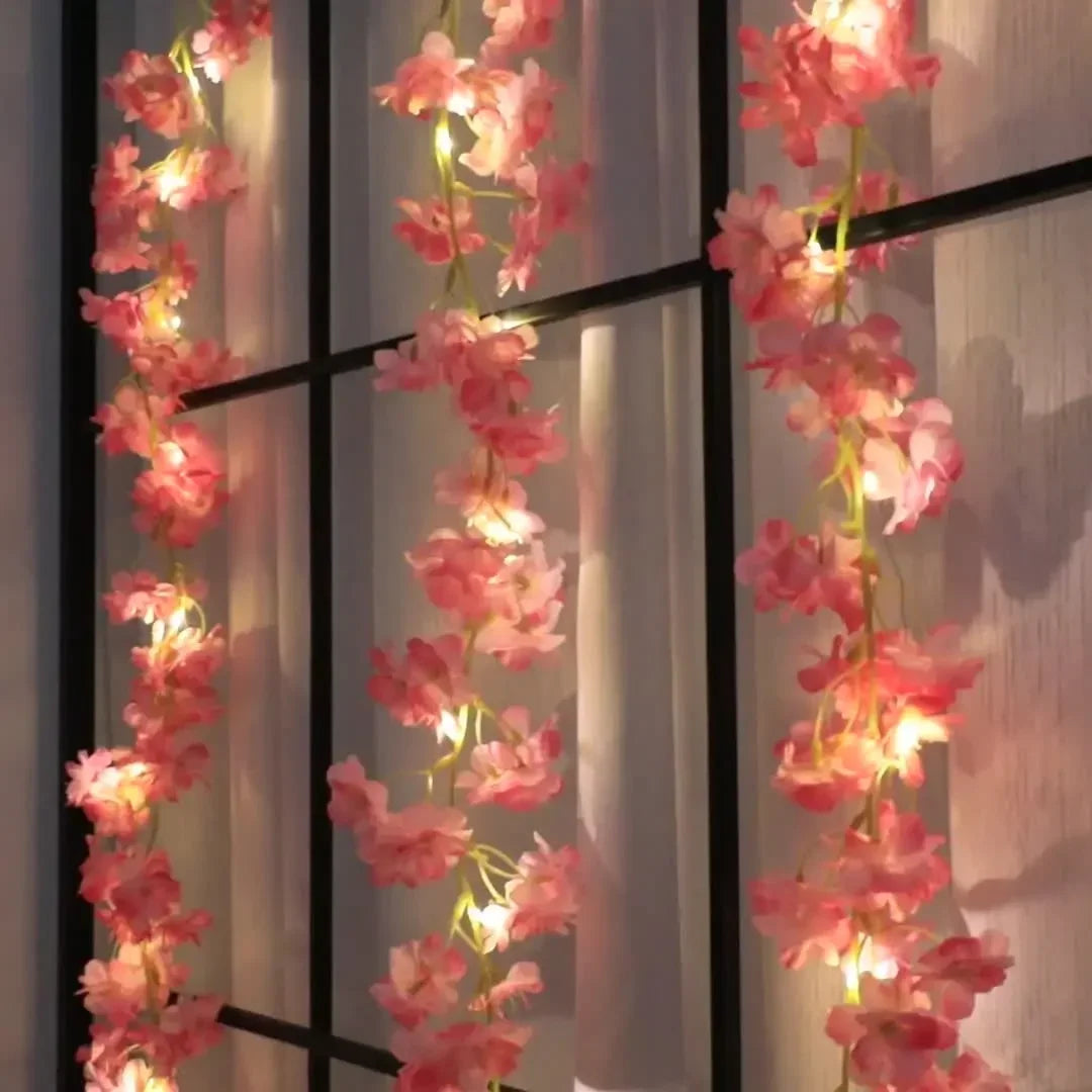 LED Cherry Blossom Lamp String Yard Light New Year Decor Festival Garden Lawn Indoor LED Outdoor Home Wedding Decorative Lights