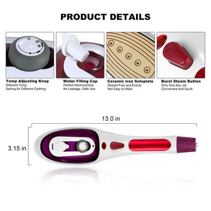 110V/220V Handheld Steam Iron Garment Steamer Clothes 800W Power Electric Steam Iron  Small Portable Traveling Clothes Steamer