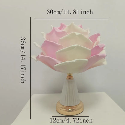 Rose Petal Shaped Desk Lamp Button Switch USB Plug Suitable for Desktop Decoration Bedroom Bedside Night Light Wedding Desk Lamp