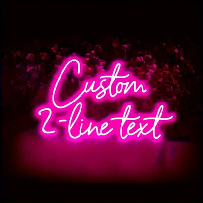 Custom USB-Powered Dual Row LED Neon Sign - Wall-Mounted  for Weddings Events Home Decor Bars Parties & Birthdays Perfect Gift