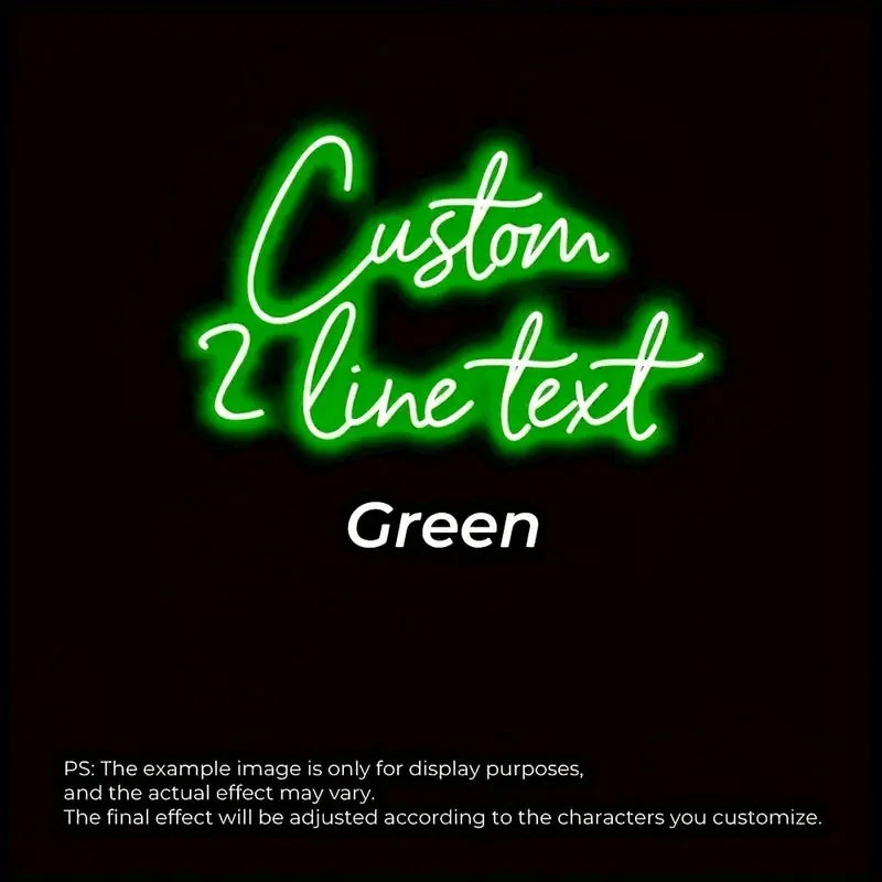 Custom USB-Powered Dual Row LED Neon Sign - Wall-Mounted  for Weddings Events Home Decor Bars Parties & Birthdays Perfect Gift