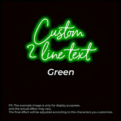 Custom USB-Powered Dual Row LED Neon Sign - Wall-Mounted  for Weddings Events Home Decor Bars Parties & Birthdays Perfect Gift