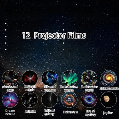 2-in-1 Mini Galaxy Star Projector Night Light – Starry Sky Ambient Lamp, Perfect Gift for Kids, Ideal for Bedroom Sleep