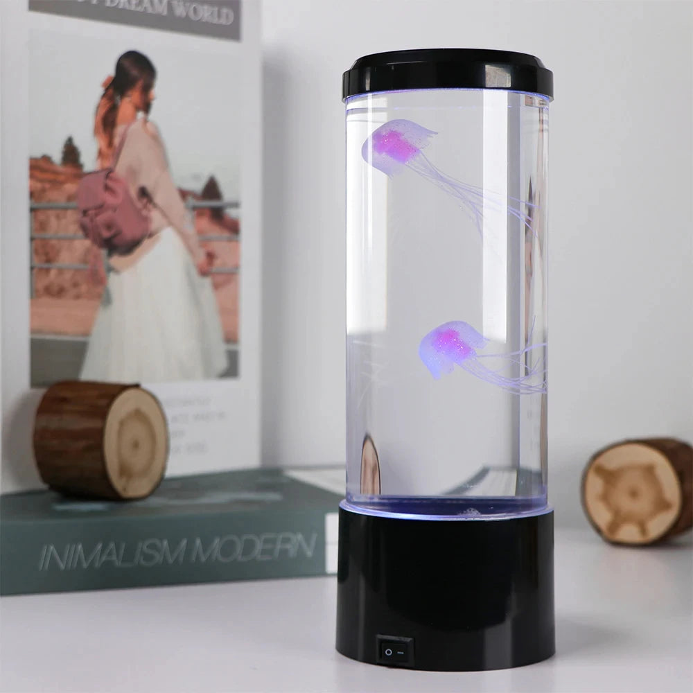 7 Colors Changing LED Jellyfish Lamp USB Battery Operated Jellyfish Night Light Fantasy Aquarium Lamps Bedroom Home Decoration