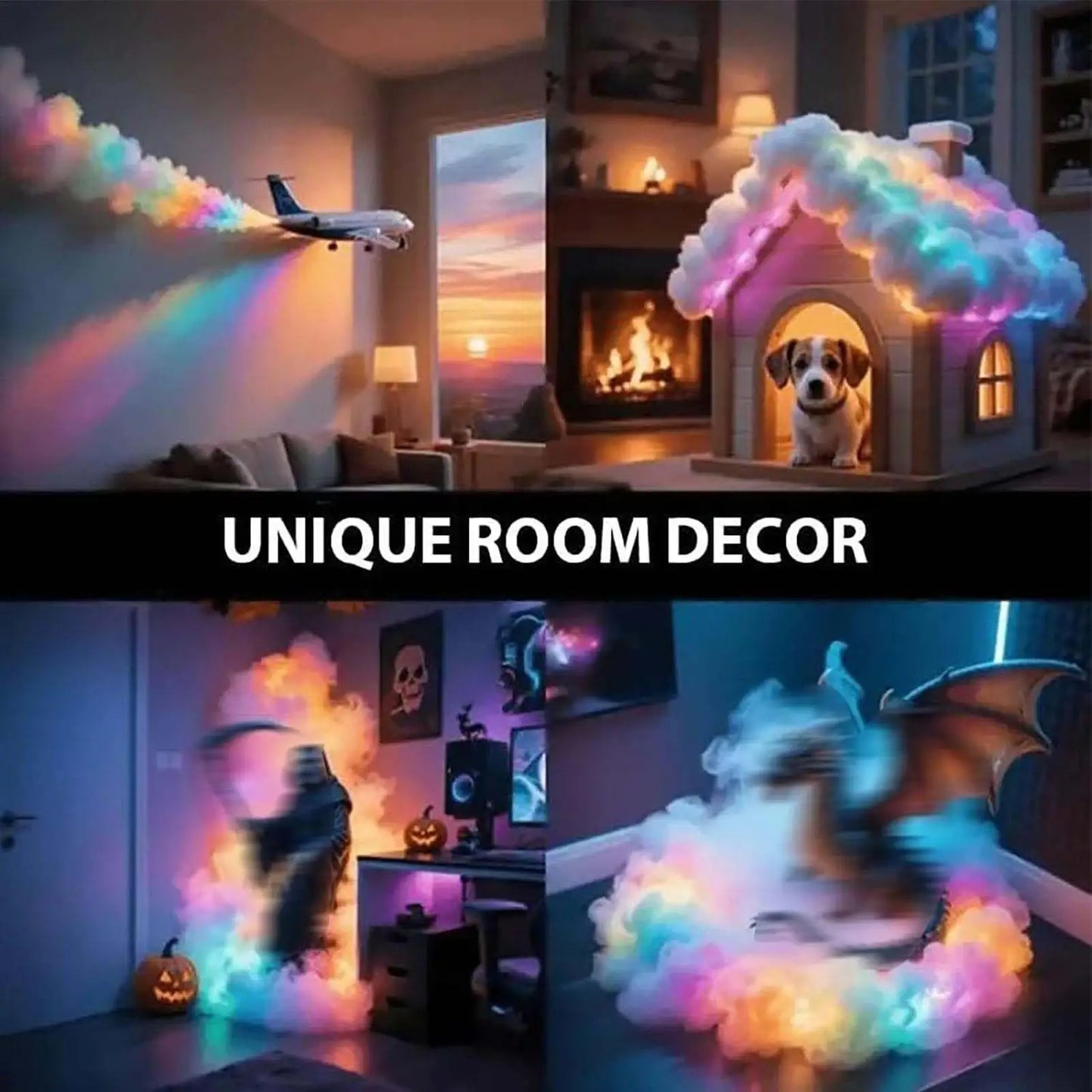 3D LED Thunder Cloud Lamp USB Powered Music Rhythm Night Light for Bedroom Desktop Gaming Room Decor Mood Lighting Gift