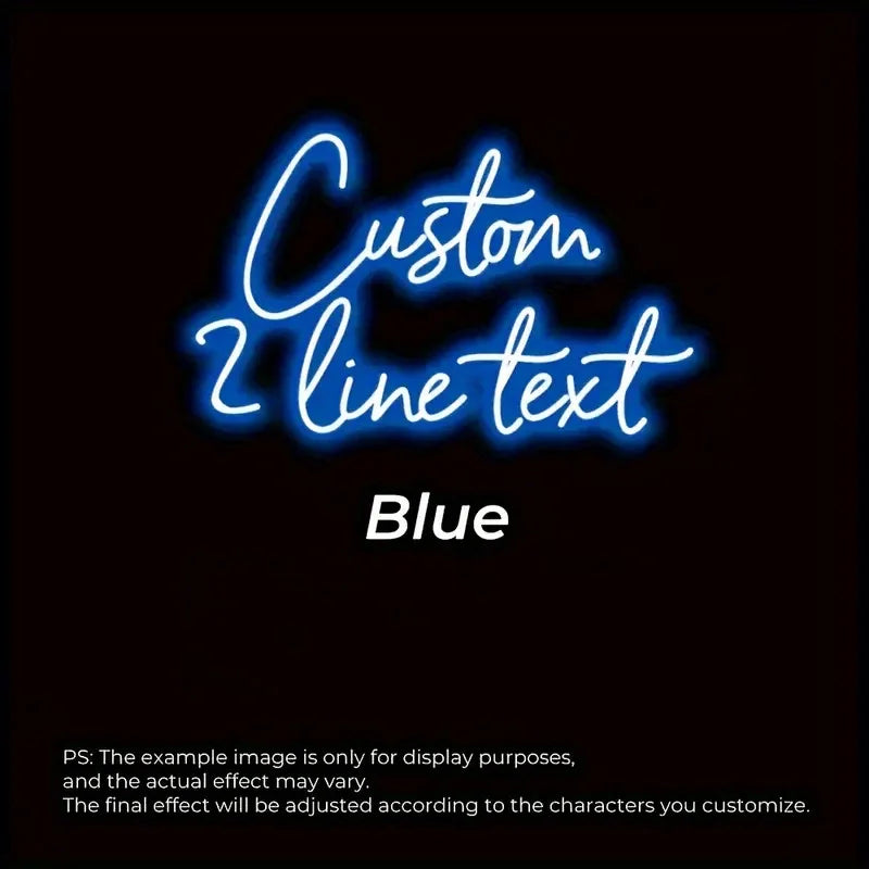 Custom USB-Powered Dual Row LED Neon Sign - Wall-Mounted  for Weddings Events Home Decor Bars Parties & Birthdays Perfect Gift