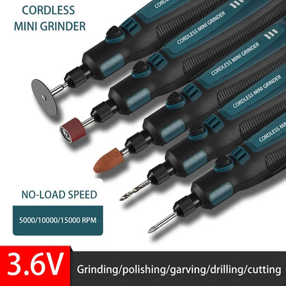 Cordless Electric Drill Micro Rotary Tool 3.6V 5000-10000-15000r Rechargeable Wireless Mini Grinder Mini Drill Engraver Kit