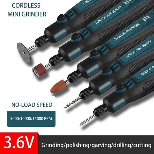 Cordless Electric Drill Micro Rotary Tool 3.6V 5000-10000-15000r Rechargeable Wireless Mini Grinder Mini Drill Engraver Kit