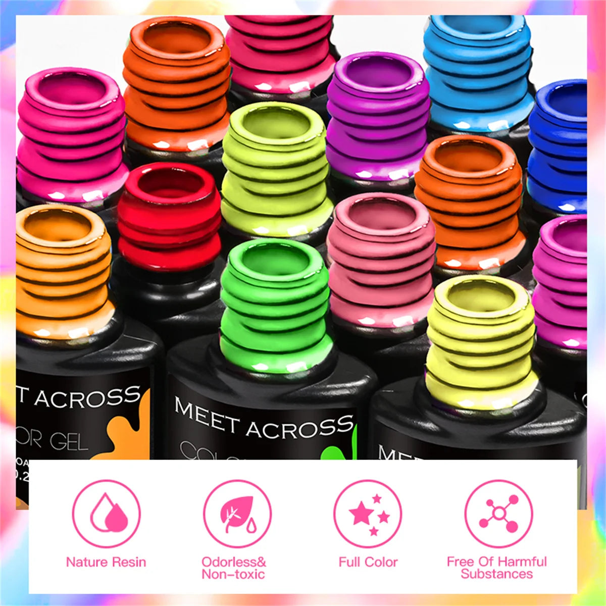 6pcs Gel Nail Polish Set HEMA TPO FREE Semi Permanent Soak Off UV Gel Varnish Nail Art Decoration Summer Nails DIY Nail Supplies