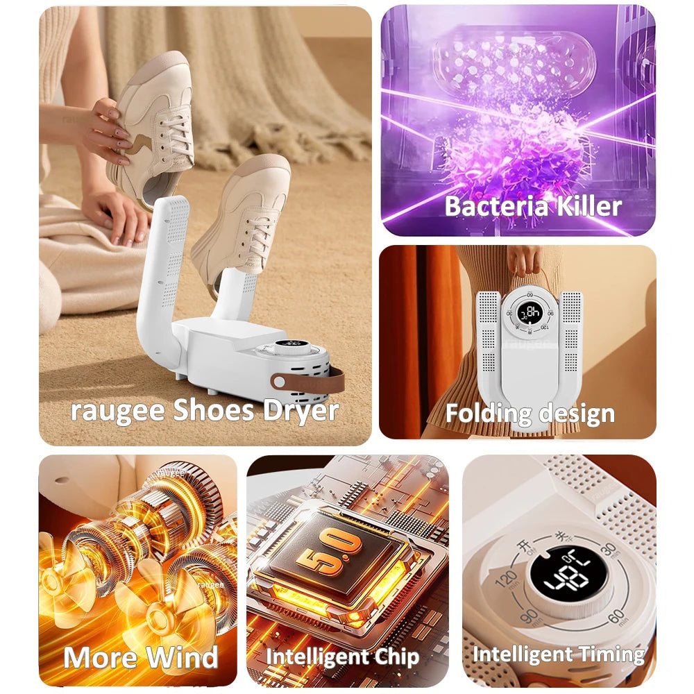 220V Electric Shoe Dryer Boots Drying Machine Foldable Portable Footwear Dryer For Sneakers Slippers Fast Dry Heater