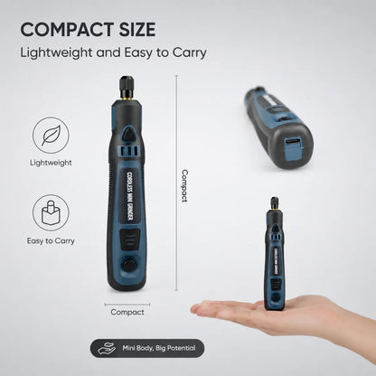 Cordless Mini Grinder Pen, 3-Speed Control Rotary Tool with 700mAh Battery, Compact & Portable for Grinding, Polishing & Engravi