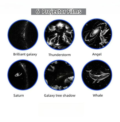 2-in-1 Mini Galaxy Star Projector Night Light – Starry Sky Ambient Lamp, Perfect Gift for Kids, Ideal for Bedroom Sleep